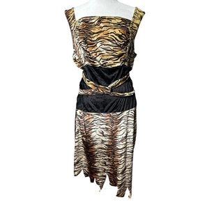 Rubie's Tigress Cavewoman Jungle Tiger Costume Dress